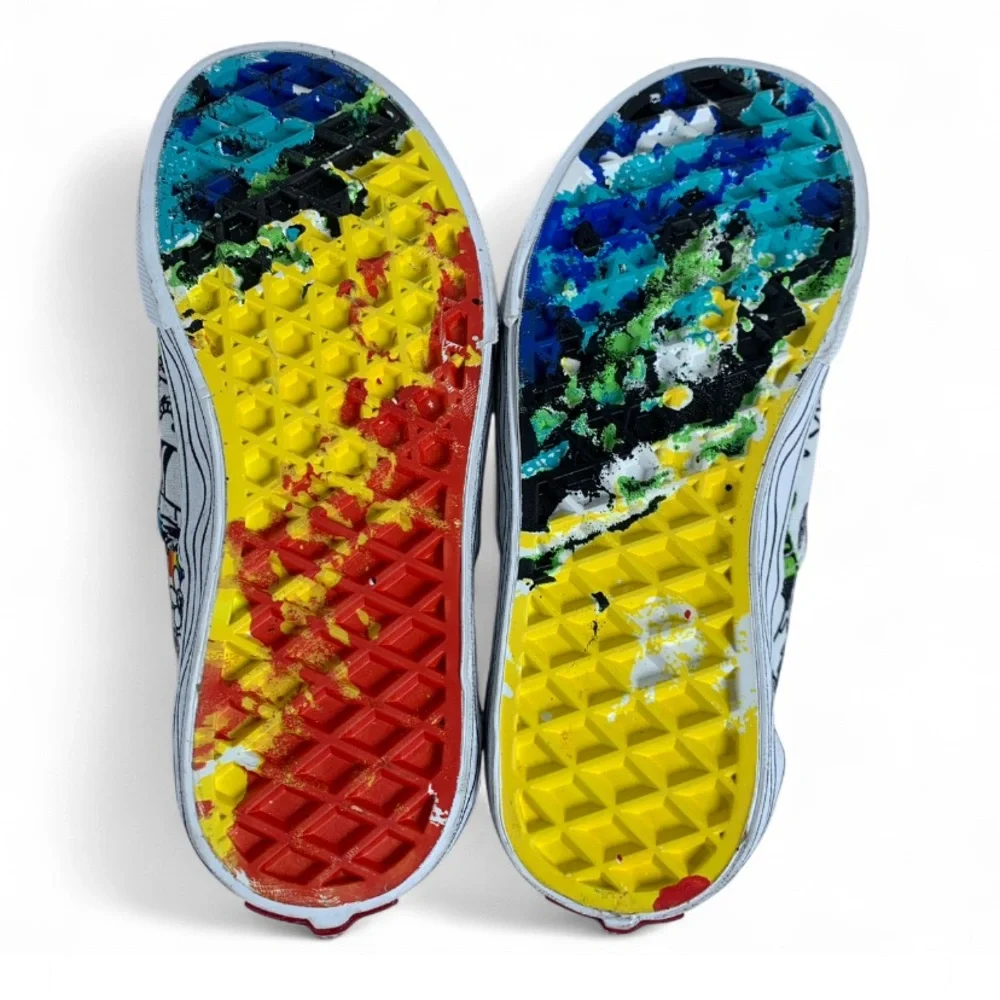 Vans Kids UNISEX Crayola DIY/Sketch Your Way Skate Shoe Size 12 EUC (S681)